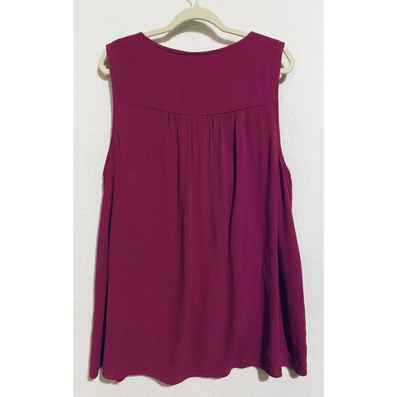 Torrid Top Womens 3X Boysenberry Rayon Crepe Metal Keyhole Tank Career Casual - Picture 5 of 9